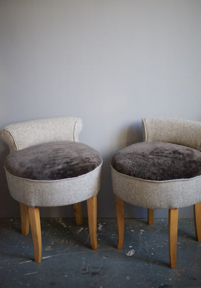 Vintage gold store vanity chair