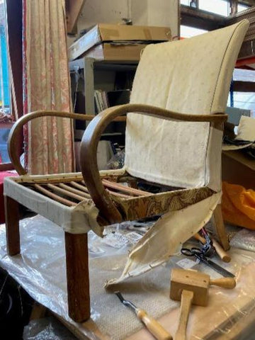 Parker Knoll Bentwood Armchair Before upholstery by Kiki Voltaire