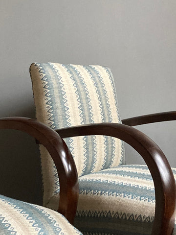 Bridge Chairs | Covered in Guy Goodfellow Cothay Stripe